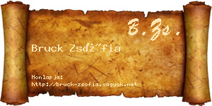 Bruck Zsófia névjegykártya